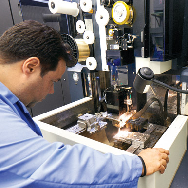 mill max employee working with drill