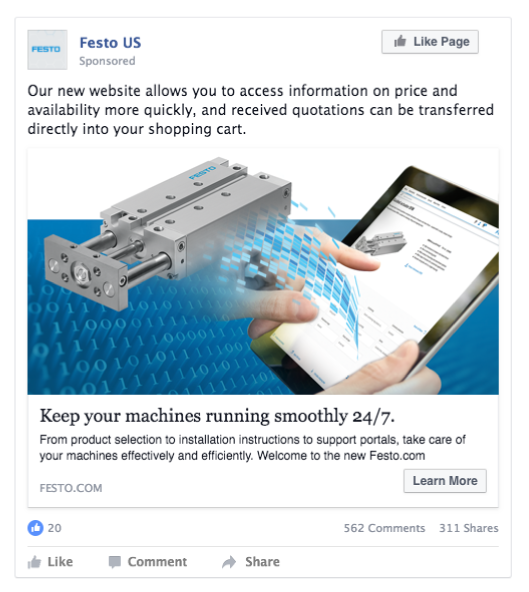 Festo Facebook Ad 2