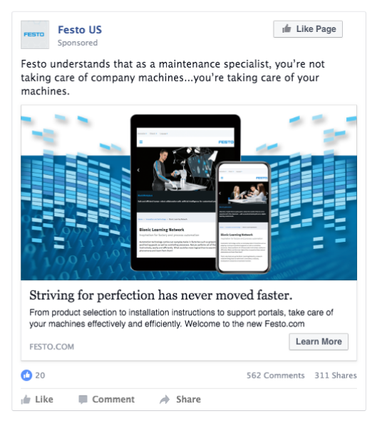 Festo Facebook Ad 3